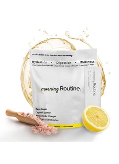 routine Morning Daily Hydration ; Electrolyte Powder Packets With Apple Cider Vinegar Lemon And Sea Salt ; Hydrate Powder Electrolyte Drink Mix ; Keto & Paleo Electrolytes Hydration Powder 30 Ct  - Image 1