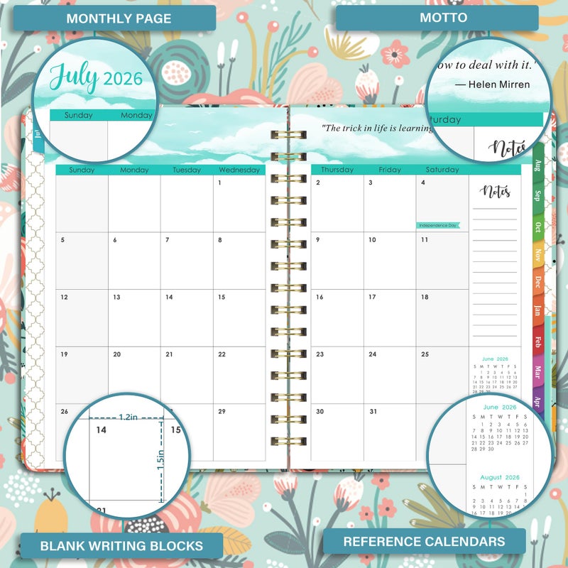 Coboll Planner 2026-2027 - Weekly Monthly Planner form July 2026 to June 2027, Academic Planner with Inner Pocket, Premium Paper, 6.4â€˜â€™ x 8.3â€˜â€™ - Image 5