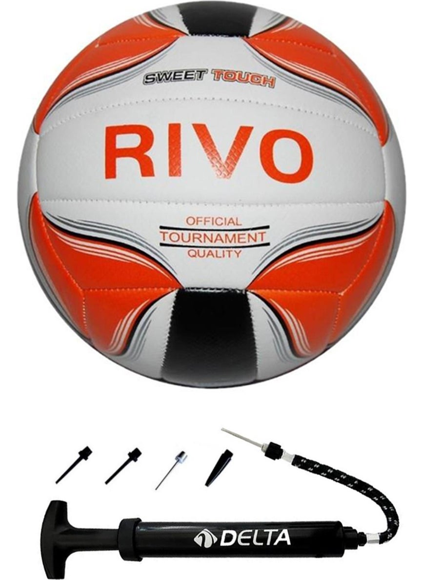 Delta - Rivo Stitched Size 5 Volleyball Ball + Ball Pump - Image 1