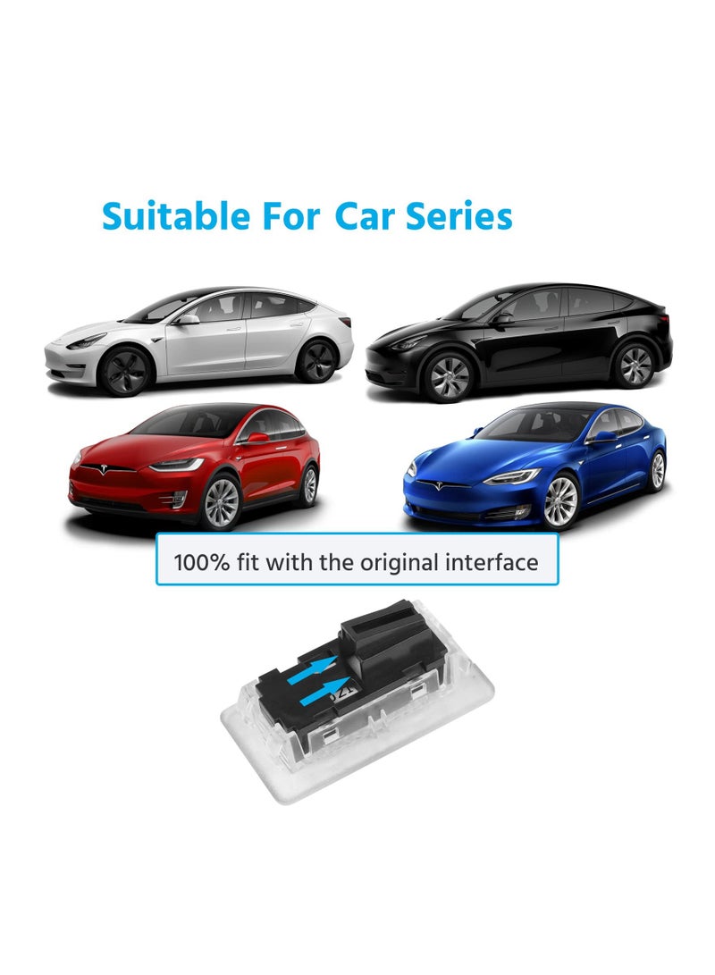 إسكدنيا Car Interior LED Lights Bulbs, Fit for Tesla Model 3/Y/S/X Interior LED Lights Bulbs Kit, bright Easy-Plug Replacement Lights, Fit Trunk, Frunk, Door Puddle, Foot-Well, Tesla Accessories (4Pack) - Image 4