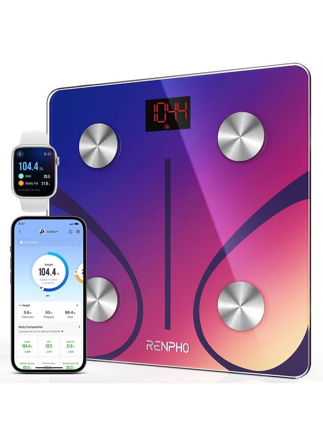 RENPHO RENPHO Smart Scale for Body Weight, FSA HSA Eligible, Digital Bathroom Scale BMI Weighing Bluetooth Body Fat Scale, Body Composition Monitor Health Analyzer with Smartphone App  - Image 1