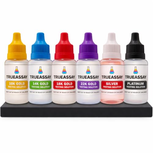 Techneak ﻿Gold, Platinum and Silver Testing Kit 10k 14K 18K 22K Platinum .999 & .925 Sterling Silver, TrueAssay Acid Solutions with 3x6 Geminite Test Stone Precious Metal Tester Real/Fake Check Analysis Kit. - Image 5