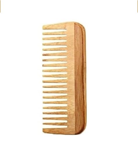 INSIME Wooden Beard comb for men | Neem wooden Beard pocket comb for men | Small comb pocket size mini comb beard styler (Detangler comb) - Image 1