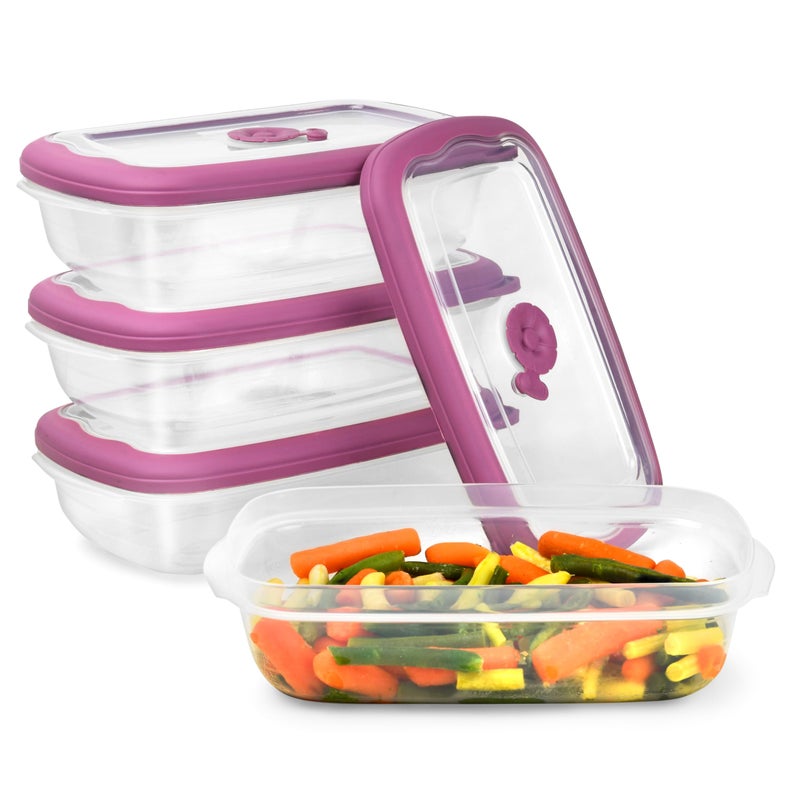 Tribello Freezer To Microwave 8-Piece Leak-Proof Meal Prep Containers Reusable, 33 Oz Food Storage Containers With Lids and Steam Vents, Airtight On The Go Lunch Containers, Dishwasher Safe, BPA-Free - Image 1