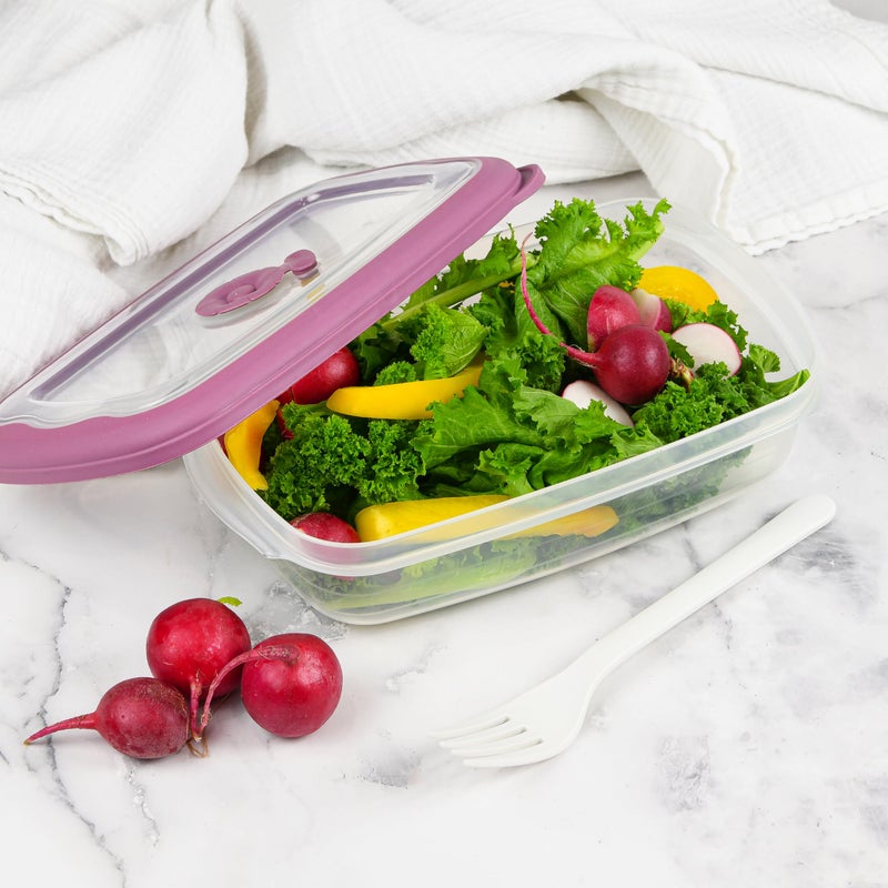 Tribello Freezer To Microwave 8-Piece Leak-Proof Meal Prep Containers Reusable, 33 Oz Food Storage Containers With Lids and Steam Vents, Airtight On The Go Lunch Containers, Dishwasher Safe, BPA-Free - Image 2