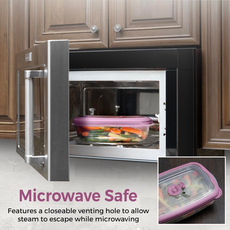 Tribello Freezer To Microwave 8-Piece Leak-Proof Meal Prep Containers Reusable, 33 Oz Food Storage Containers With Lids and Steam Vents, Airtight On The Go Lunch Containers, Dishwasher Safe, BPA-Free - Image 5