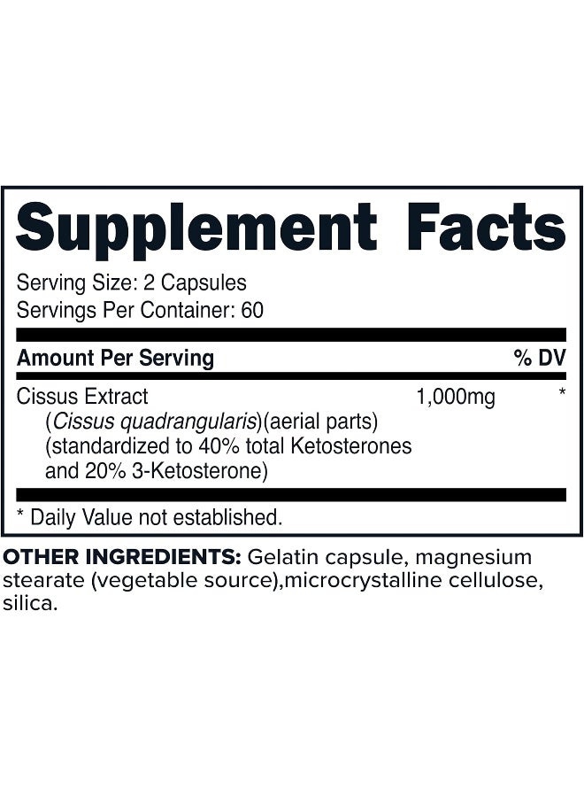 Primaforce Cissus Supplement, 120 Count, 1000Mg Capsules - Image 2