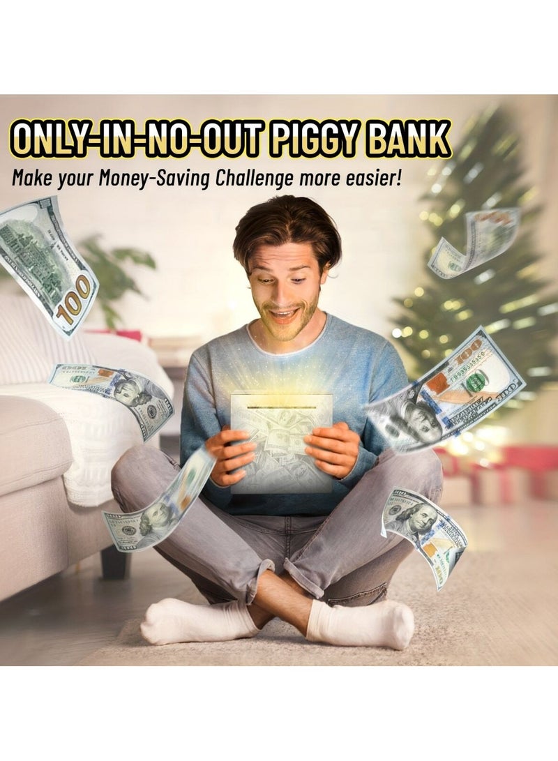 gy Bank For Cash/Coin Safe Saving,Safe Money Bank for Adults/Kids Saving, Stainless Steel Money Saving Box(Must Break to Open Metal to Get Money)-5.9 Inch - Image 3