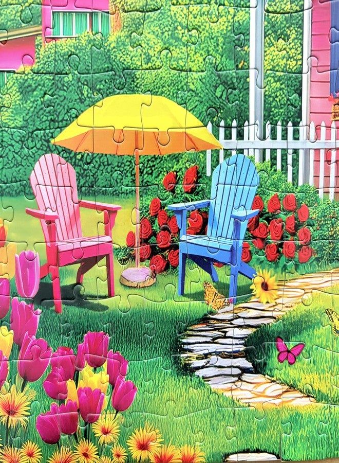 Mulic 300 Piece Puzzles for Adults Kids - Jigsaw Puzzle - The Pink Courtyard House - Image 4