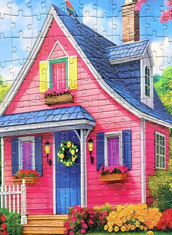 Mulic 300 Piece Puzzles for Adults Kids - Jigsaw Puzzle - The Pink Courtyard House - Image 3