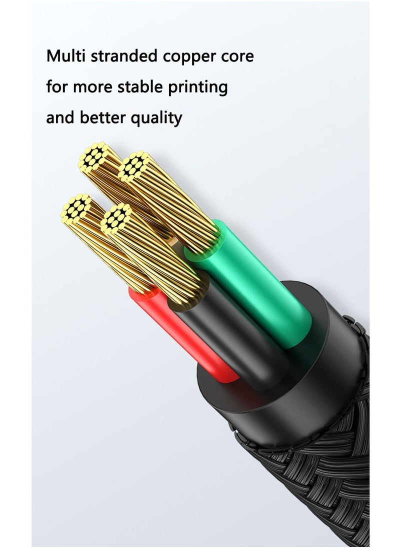 Samu - USB C to USB B Printer Cable 2m,  Type C to USB B port Printer Cable for MacBook Pro, Air,huawei,xiaomi laptop,and other Computer with C-port ,Type-C port device,Printer port device - Image 1