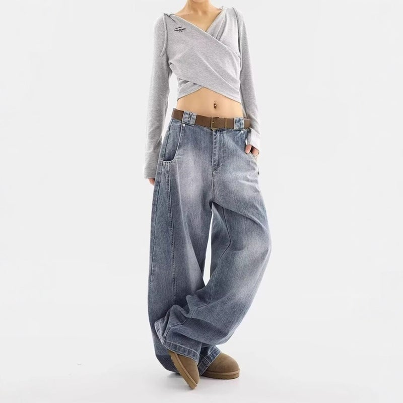 Unisex Classic Denim Jeans Loose Fit Daily Outdoor Wear - Image 3
