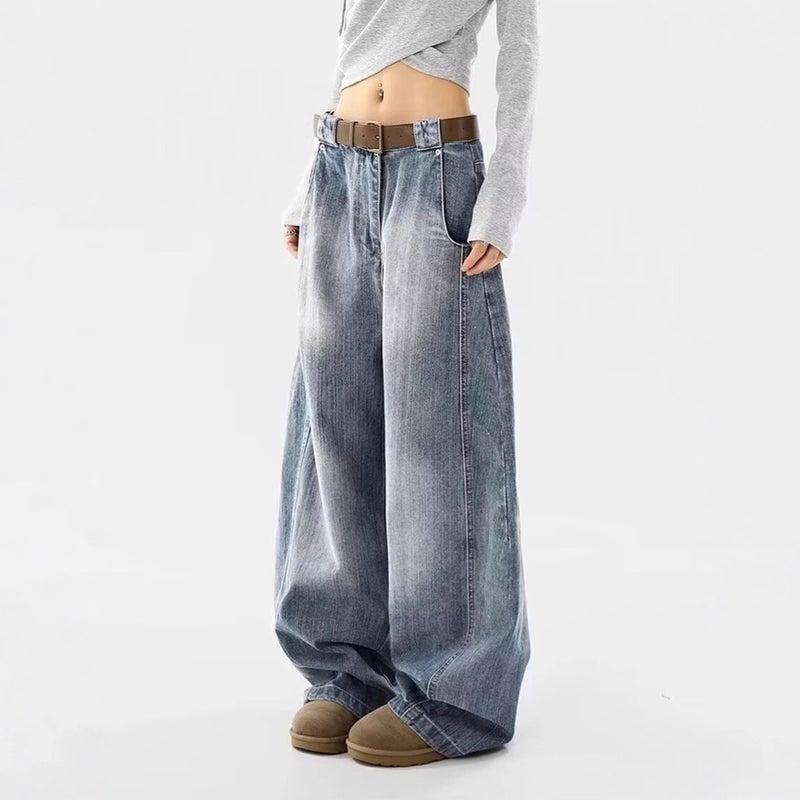 Unisex Classic Denim Jeans Loose Fit Daily Outdoor Wear - Image 2