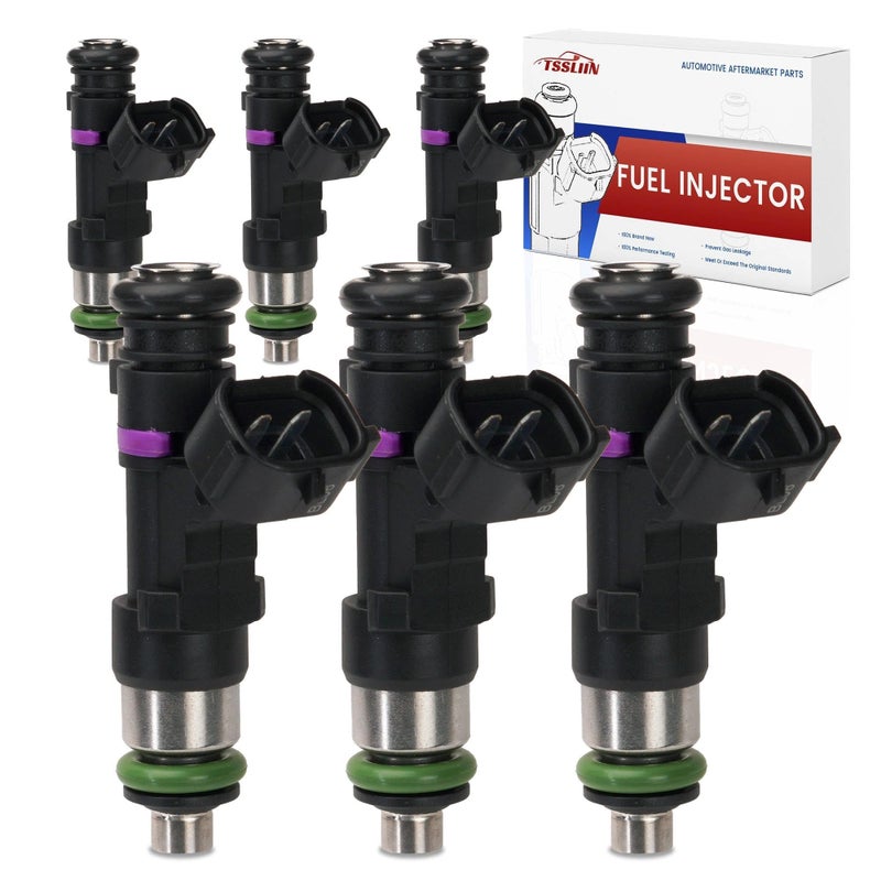 TSSLIIN Fuel Injectors fits forNissan Pathfinder Armada NV1500 NV2500 NV3500 Frontier Xterra forInfiniti QX56 forSuzuki Equator V6 40L Replacement OE Replacement 0280158007 FJ750 6pcs - Image 2