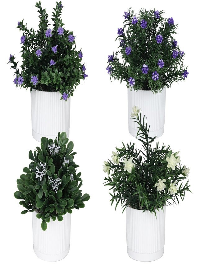 TOTOGA Artificial Hanging Plants 4 Pack Fake Potted Plants for Wall Home Room Office Indoor Decor - Image 1