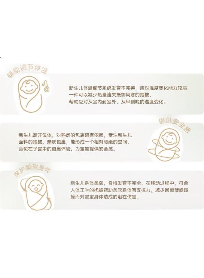 Emxee Baby Swaddle Blanket Four Seasons Pack Single Newborn Baby Baby Towel Spring And Autumn Dreamy Wonderland 90*90Cm - Image 3