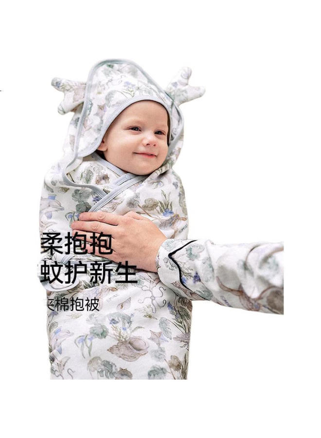 Emxee Baby Swaddle Blanket Four Seasons Pack Single Newborn Baby Baby Towel Spring And Autumn Dreamy Wonderland 90*90Cm - Image 2