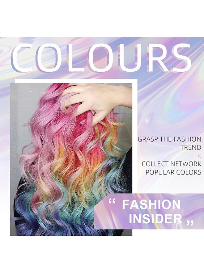 تي ياسون ماسكارا للشعر، مجموعة ماسكارا للشعر مؤقتة بستة ألوان لتلوين الشعر فورًا، صبغة صالون غير سامة، ماسكارا لتلوين الشعر قابلة للغسل، طبشورة لتلوين الشعر - Image 3