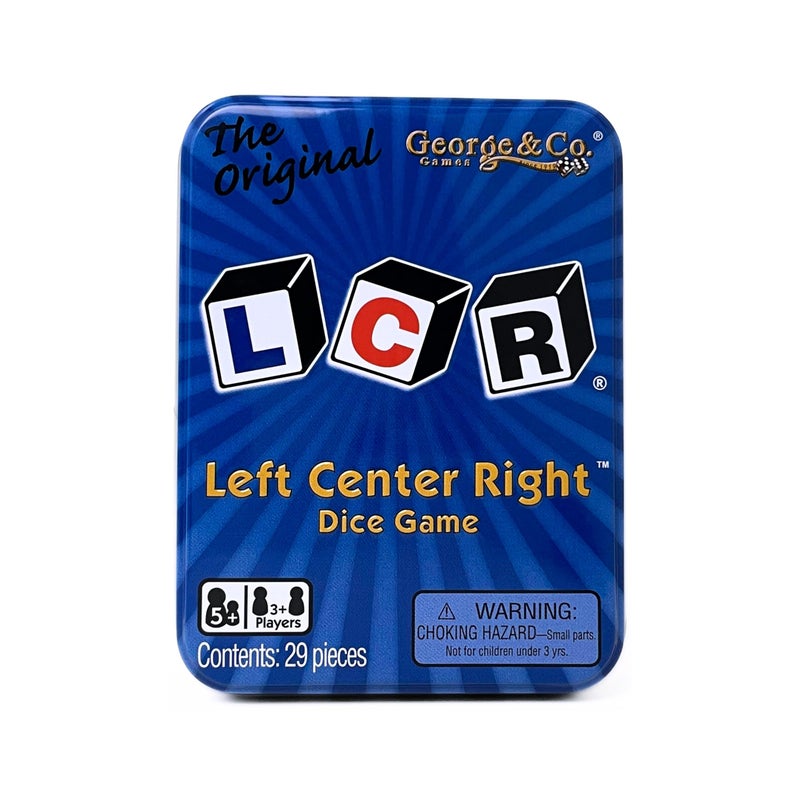 LCR® Left Center Right? Dice Game - Blue Tin - Image 1