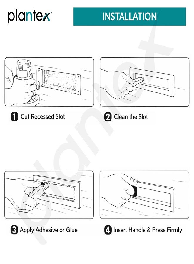 Plantex Sliding Door Handle/Concealed Handle for Sliding Door/96mm Concealed Handle for Wardrobe/Kitchen Cabinet - Pack of 2 (Brass Antique) - Image 4