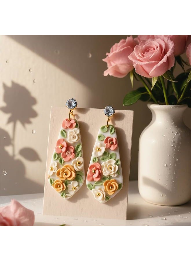 beinkmake 18Pcs Flower Petal Polymer Clay Cutters Floral Clay Earrings Cutters Polymer Jewelry Cutter for Earrings Making Birthday Party DIY Supplies - Image 4