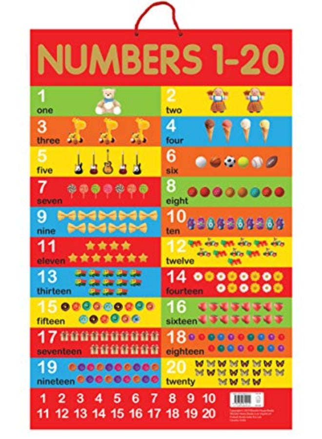 Numbers 1-20 - Early Learning Educational Posters For Children: Perfect For Kindergarten, Nursery an 