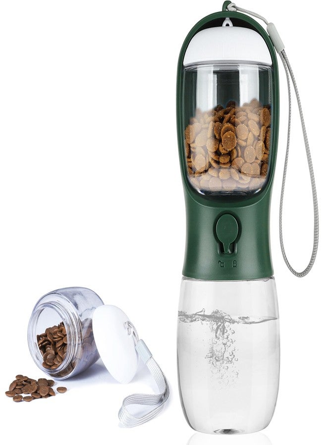 AVELORA Dog Water Bottle,Portable pet Water Bottle with Food Container,Outdoor Portable Water Dispenser for Cat,Rabbit,Puppy and Other Pets for Walking,Hiking,Travel(10oz) - Image 1