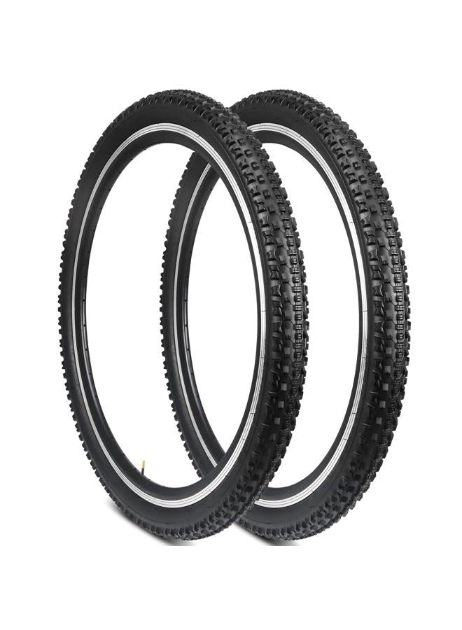 GRELiving 2 x Bicycle Tyres Bicycle Cover 27.5 x 2.1 Inch Bike Tyres for Mountain Bike/City Bike/Road Bike - Image 1