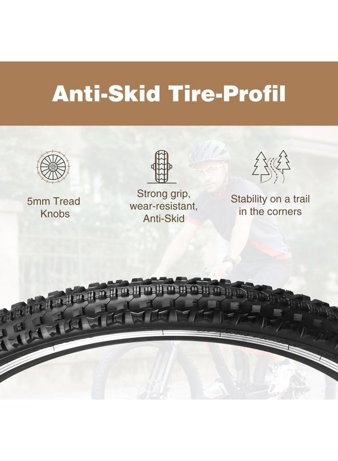 GRELiving 2 x Bicycle Tyres Bicycle Cover 27.5 x 2.1 Inch Bike Tyres for Mountain Bike/City Bike/Road Bike - Image 3
