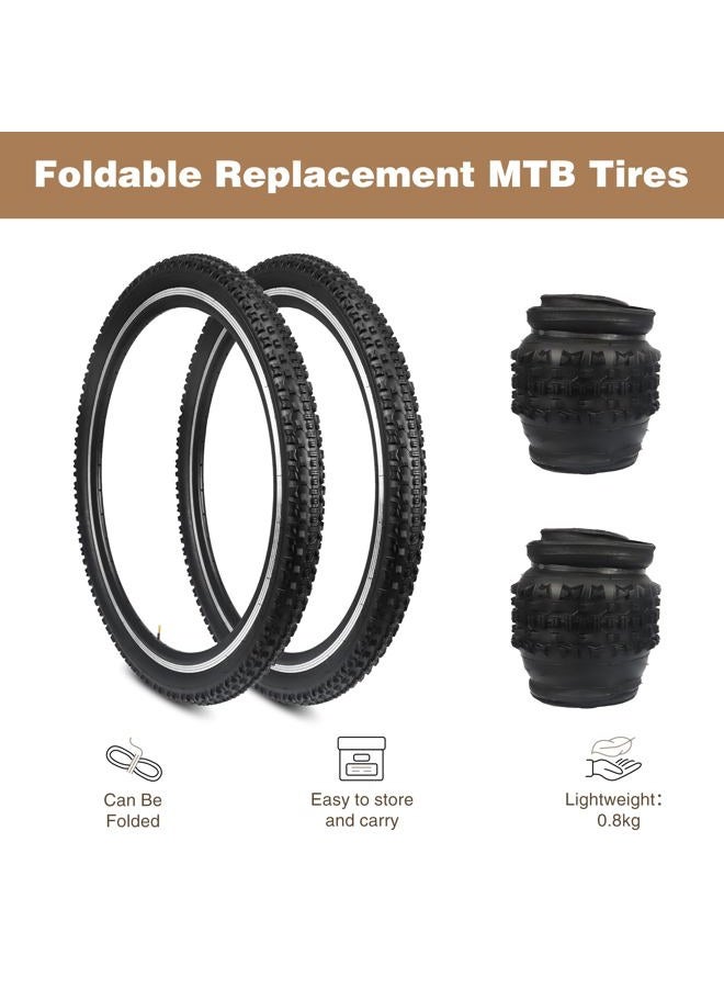 GRELiving 2 x Bicycle Tyres Bicycle Cover 27.5 x 2.1 Inch Bike Tyres for Mountain Bike/City Bike/Road Bike - Image 2