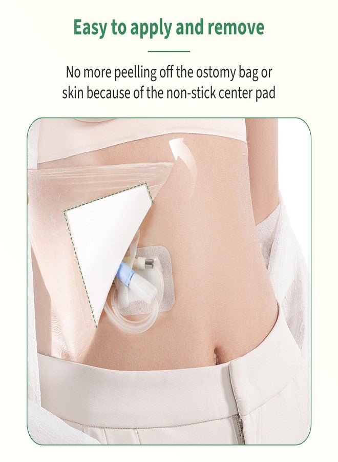 DERAYMI 50 Pack Waterproof Ostomy Bag Shower Cover with Non-Stick Center Pad, 8"x 8" Colostomy Ileostomy Urostomy Bags Shower Guard Shields - Hands-Free Showering Leakproof Seal - Image 3
