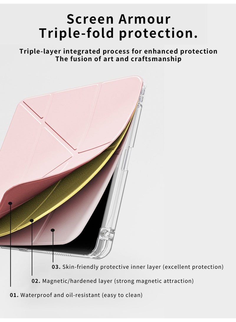 Golau Pink Slim Folio Case for iPad 10th Generation 10.9" 2022 - Auto Sleep/Wake, Pencil Holder - Image 4