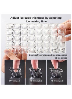 Cool Baby Hicon Commercial Ice Maker Machine,220W Automatic Ice Maker, 120kg / 24H, 90 Ice Cubes in 10-20 Mins, Ice storage 22L, Self-Cleaning, For Bar/Coffee Shop/Tea Shop 2 Ways To Add Water  - Image 4