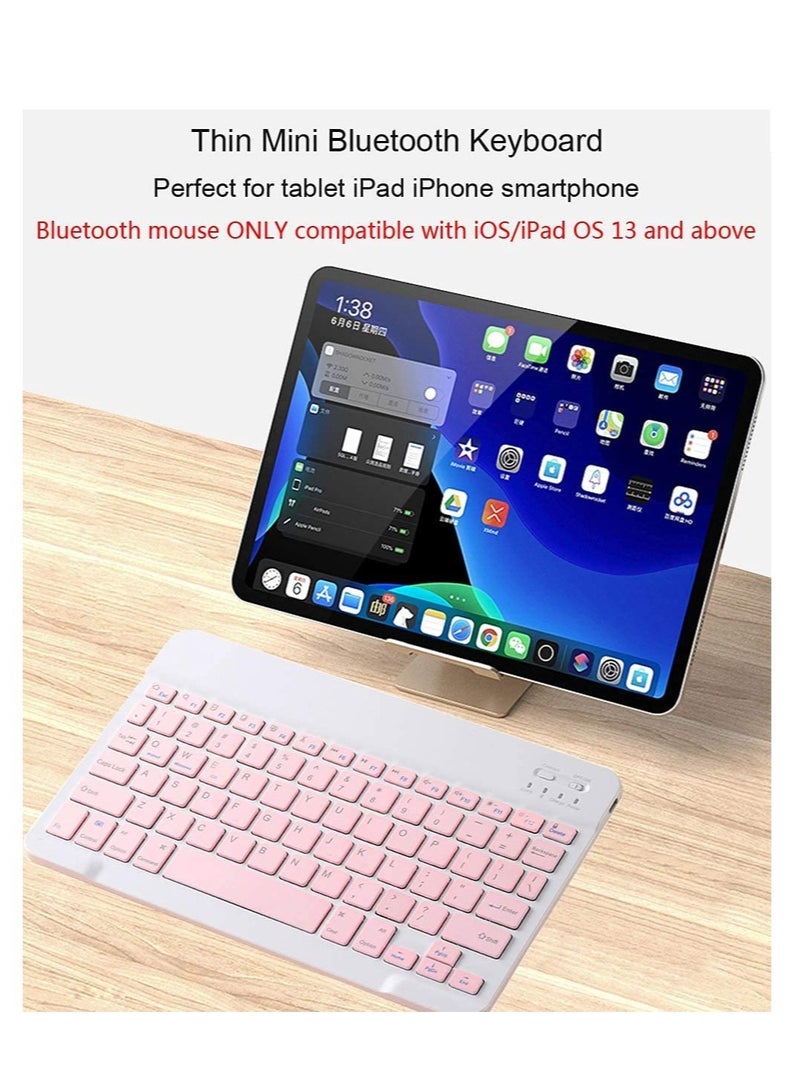 ELTRAZONE Rechargeable Bluetooth Keyboard and Mouse Combo Ultra-Slim Portable Compact Wireless Mouse Keyboard Set for Android Windows Tablet Cell Phone iPhone iPad Pro Air Mini, iPad OS/iOS 13 and above (Black)  - Image 5