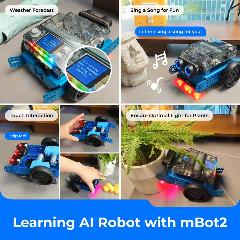 Makeblock mBot2 Coding Robot for Kids, AI Learning Support Scratch & Python Programming, Robotics Kit for Kids Ages 8-12 and up, Building STEM Robot Toys Gifts for Boys Girls - Image 3