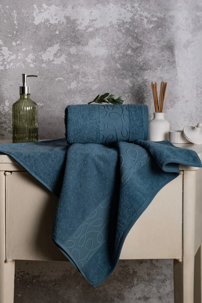 EIFIN Eifın Pure Cotton Soft 1 Piece Hand Towel and 1 Piece Large Bath Towel (50X90CM) and (70X140CM)