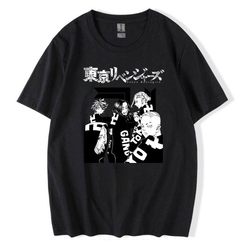 2021 New Tokyo Avengers cartoon anime peripheral short sleeve Youth round neck pullover men's T-shirt women's T-shirt - Image 1
