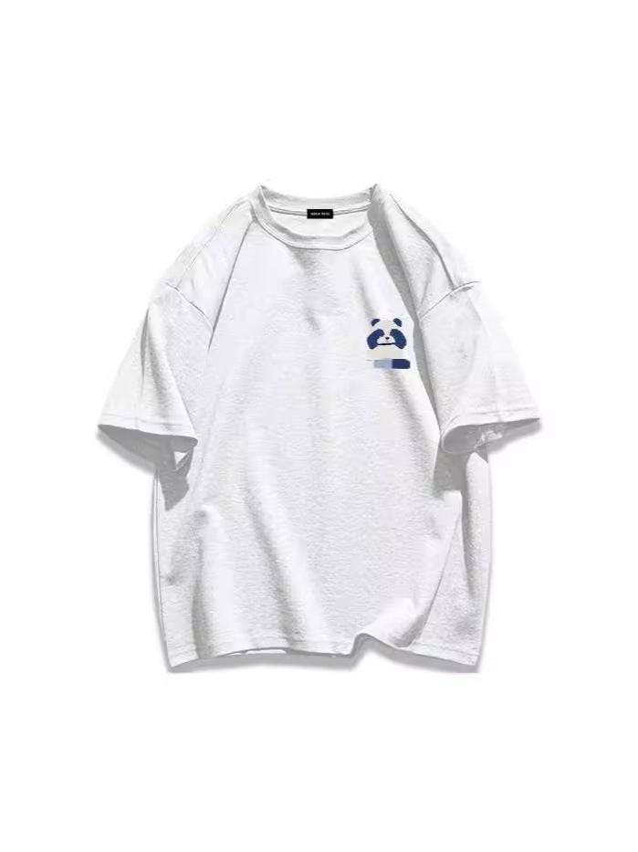 Pure Cotton T-Shirt For Men, Short-Sleeved, Summer Trendy Brand, Heavyweight, Loose Half-Sleeve, Vintage Style For Men And Women, Couple Style, Versatile - Image 5