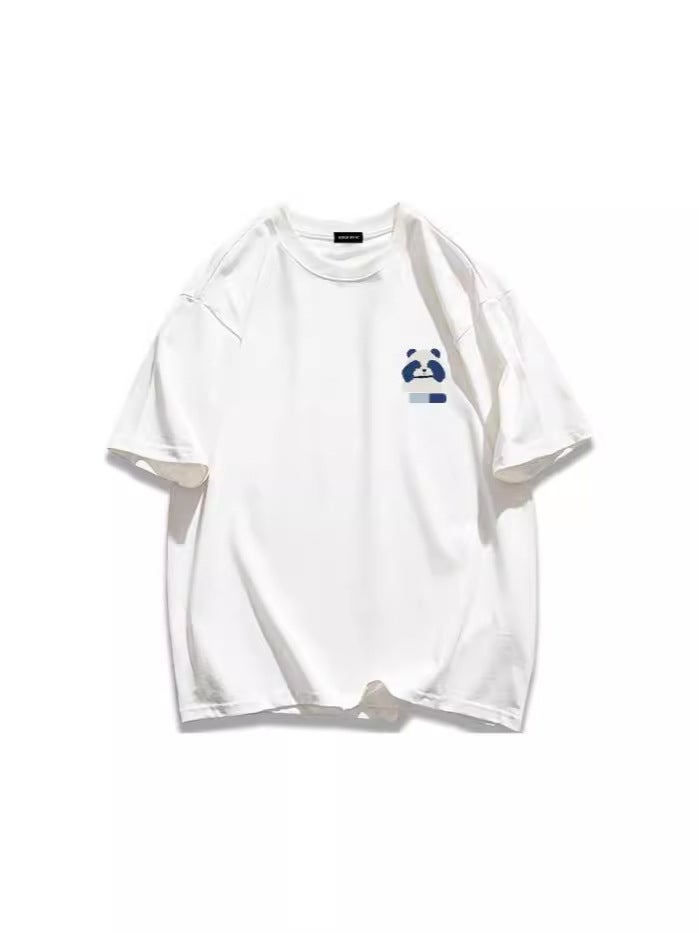 Pure Cotton T-Shirt For Men, Short-Sleeved, Summer Trendy Brand, Heavyweight, Loose Half-Sleeve, Vintage Style For Men And Women, Couple Style, Versatile - Image 2
