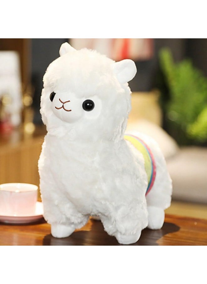 OUKEYI Alpaca Plush Toy, 13.7""/35Cm Stuffed Animal Alpaca Doll Plushie Hug Pillow Soft Fluffy Cushion Super Christmas Valentine Gift, Birthday, White  - Image 1