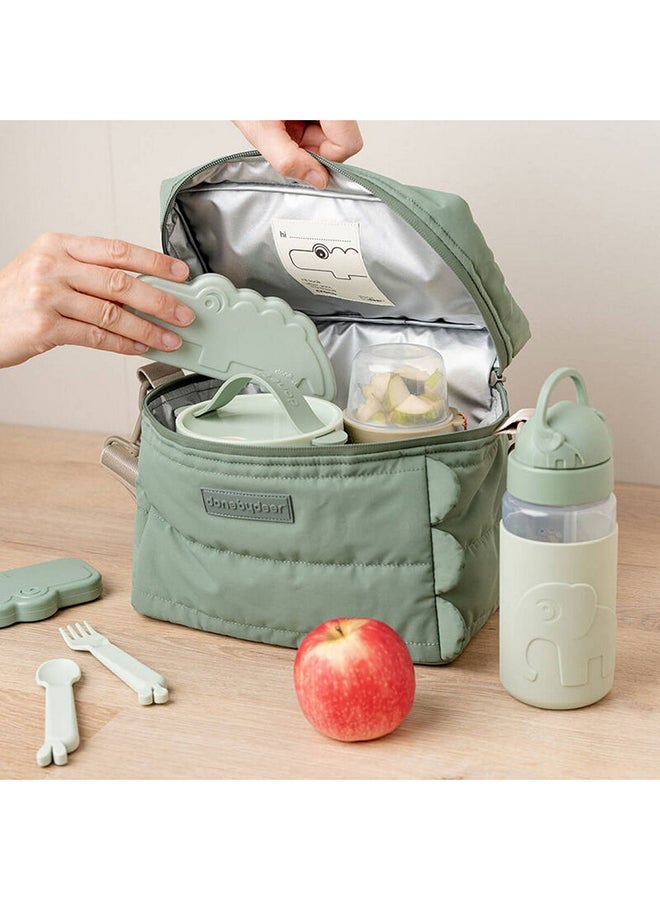 done by deer عنصر التبريد 2-Pack كروكو الأخضر - حزمة ثلج قابلة لإعادة الاستخدام لحقائب غداء الأطفال - Image 3