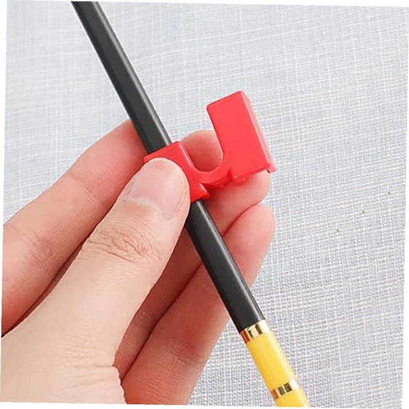 Reusable Chopsticks Helpers For Beginners 12 Pcs Lightweight Training Clips With Hinge Connector - Image 5