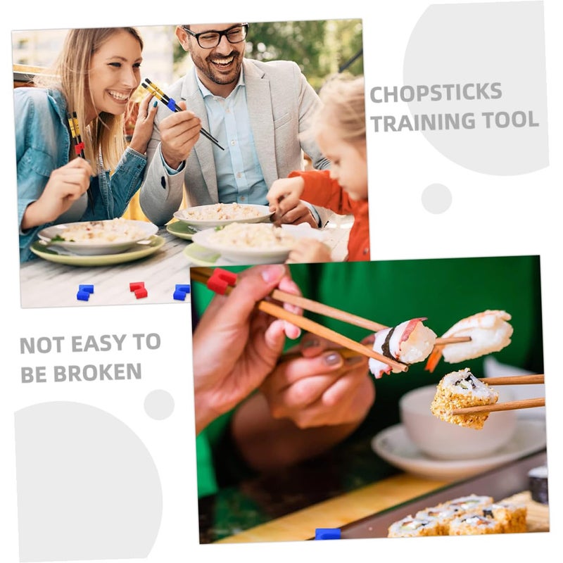 Reusable Chopsticks Helpers For Beginners 12 Pcs Lightweight Training Clips With Hinge Connector - Image 4