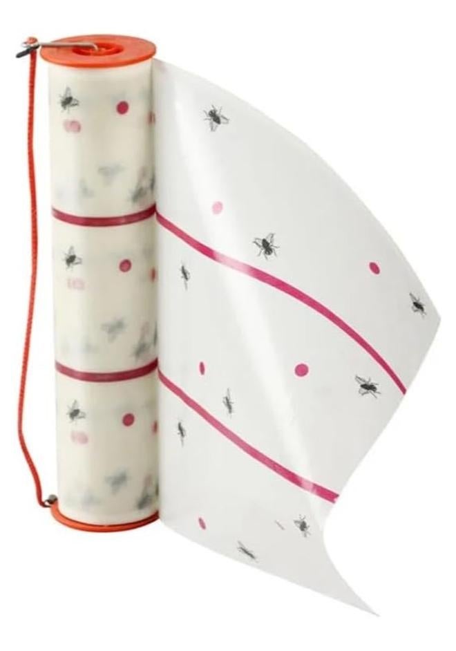 VIO Flying Insect Glue Sticker Trap Eco Friendly Pest Control Solution Indoor Use Sticky Fly Paper Strips Effective Mosquito Gnats Fruit Fly Bug Catcher Safe Home Fly Trap Kit with Hanging Hooks - Image 1