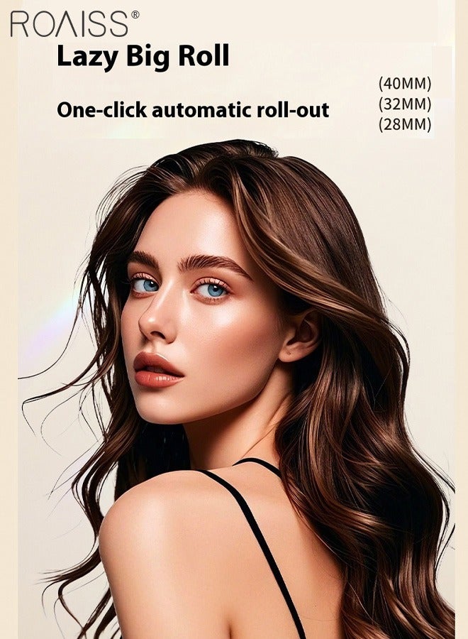 رويس حديد تجعيد الشعر الأوتوماتيكية القابلة للاستبدال 3 في 1، مع 4 سرعات لضبط درجة الحرارة، وتسخين سريع، وعصا تجعيد الشعر ذات الأسطوانة الخزفية مع رأس تجعيد قابل للاستبدال للشعر المتوسط ​​والطويل - Image 5