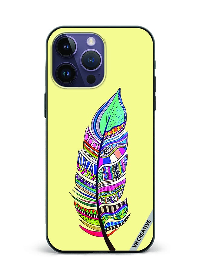 VR CREATIVE Protective Case Cover For Apple iPhone 15 Pro Max Feather Design Multicolour - Image 1