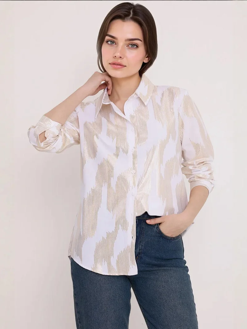 BIG DART BDART Oversized Striped Button-Up Shirt