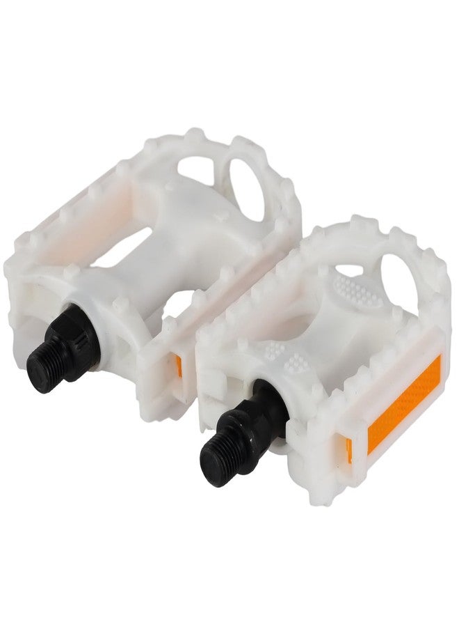Glerc دواسات دراجة أطفال من GLERC، مقاس 1/2 بوصة، مناسبة لدراجات BMX Cruiser، زوج واحد بديل، مقاس M، تناسب دراجات الأولاد والبنات مقاس 12 و14 و16 و18 بوصة، لون أبيض - Image 4