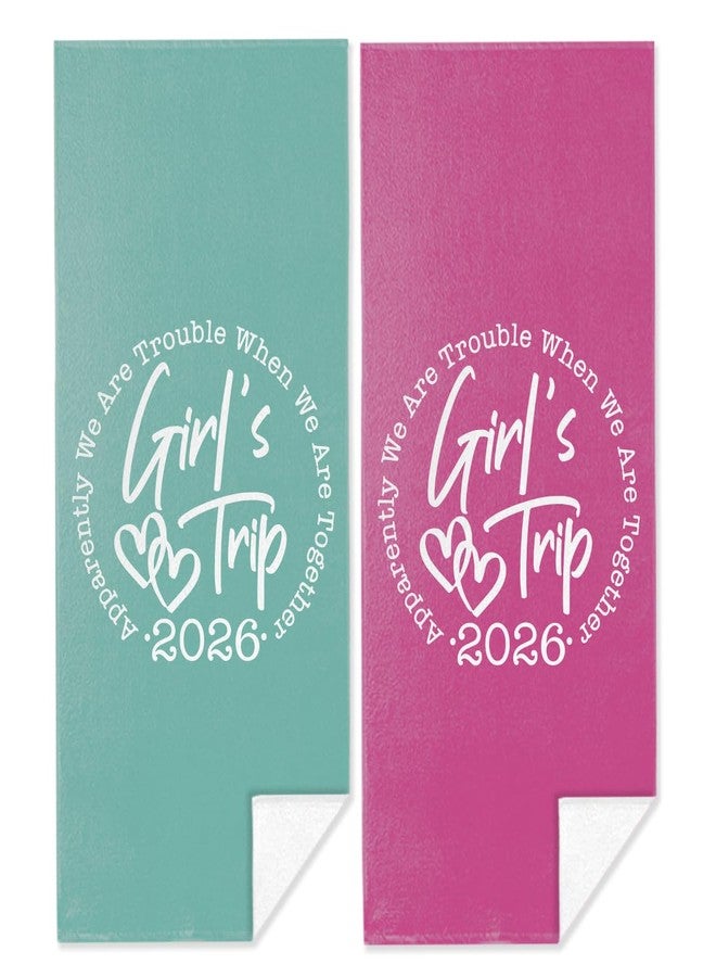 VBCVBGFH 2 Pack Girls Trip Gifts Favors 2026 Beach Towel, Microfiber Swim Towels Friendship Girls Weekend Gifts for Women Bride Beach Accessories Necessities for Pool Camping Travel Summer Vacation 32x71 inch - Image 1