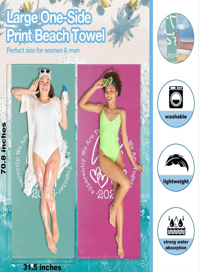 VBCVBGFH 2 Pack Girls Trip Gifts Favors 2026 Beach Towel, Microfiber Swim Towels Friendship Girls Weekend Gifts for Women Bride Beach Accessories Necessities for Pool Camping Travel Summer Vacation 32x71 inch - Image 2